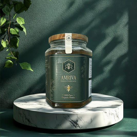 AMRIVA 100% Pure Raw Organic Honey - 1 L