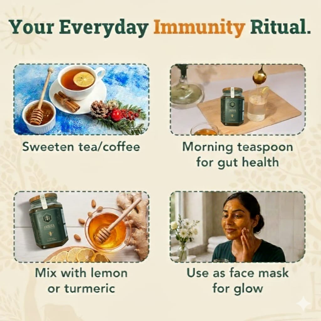 AMRIVA 100% Pure Raw Organic Honey –  500ml