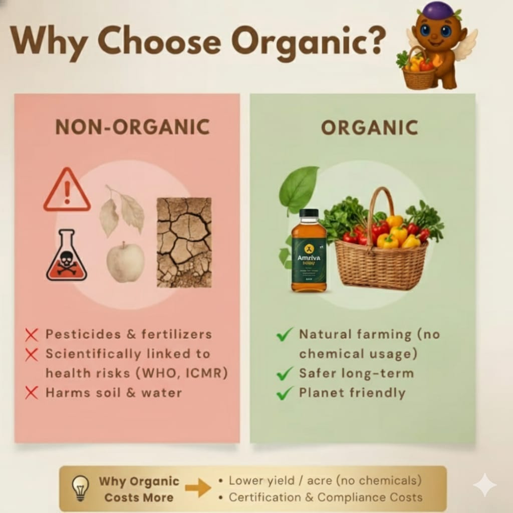 AMRIVA 100% Pure Raw Organic Honey –  500ml